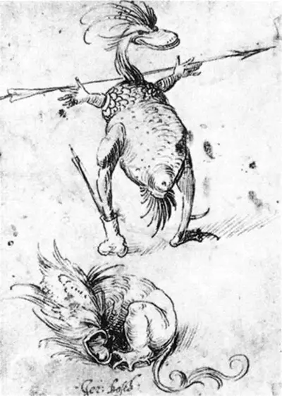 Two Monsters Hieronymus Bosch